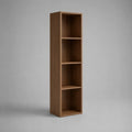 Libreria verticale 30 cm x 30 cm x 160 cm in MDF effetto noce con 4 ripiani aperti struttura rettangolare